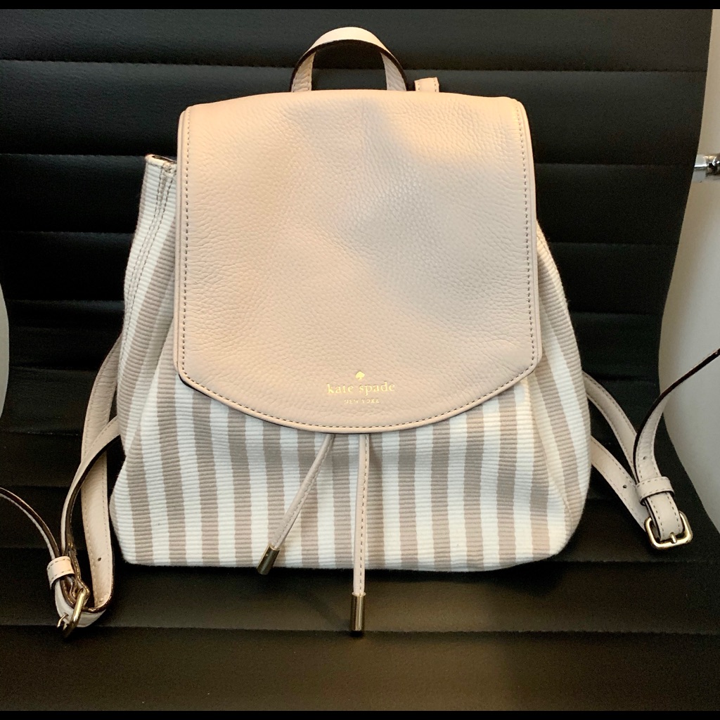 Kate Spade Small Breezy Mulberry Striped Backpack